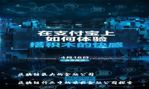 区块链最大的金融公司

区块链行业中的顶尖金融公司探索