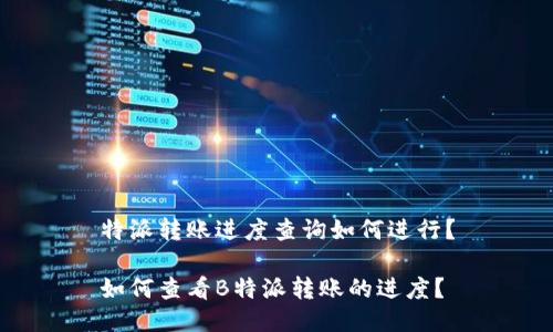 特派转账进度查询如何进行？

如何查看B特派转账的进度？